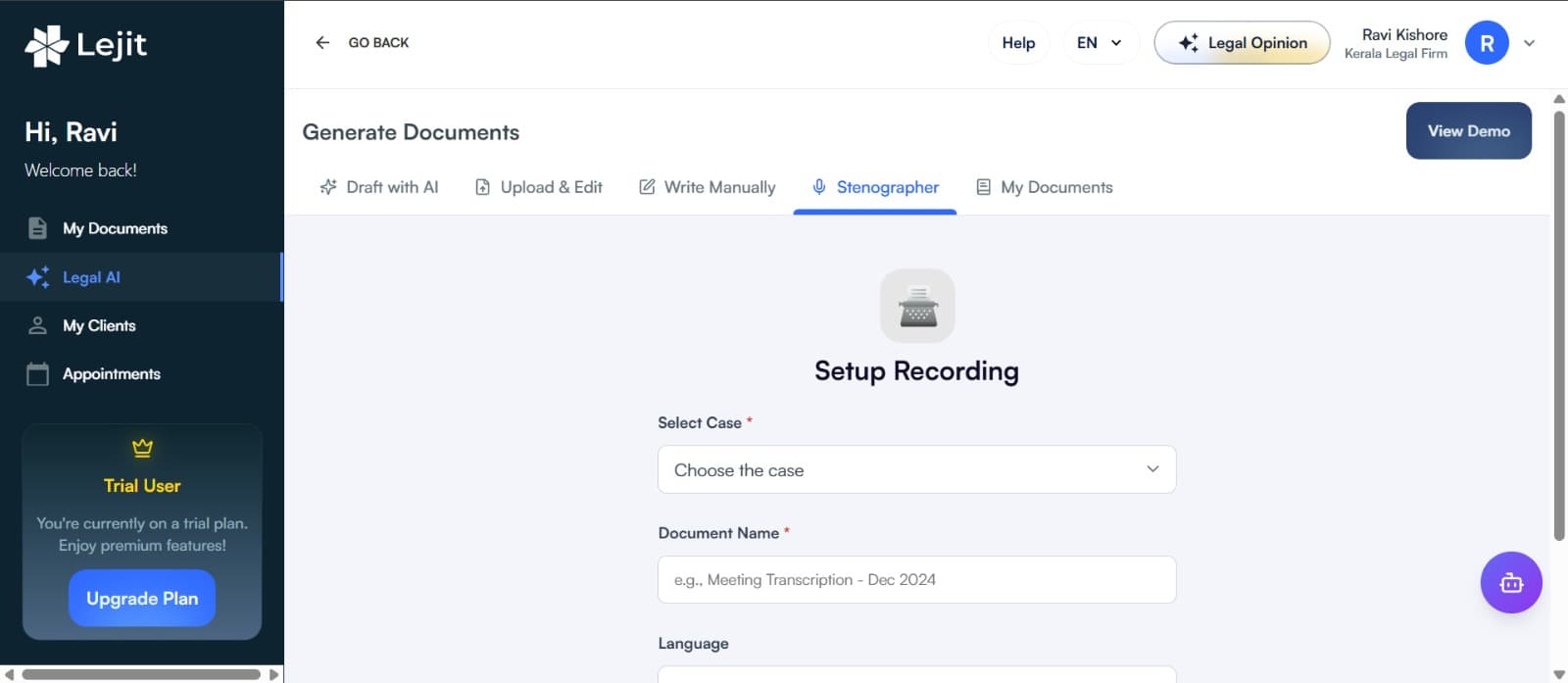 Eliminate manual and repetitive tasks with Legal AI